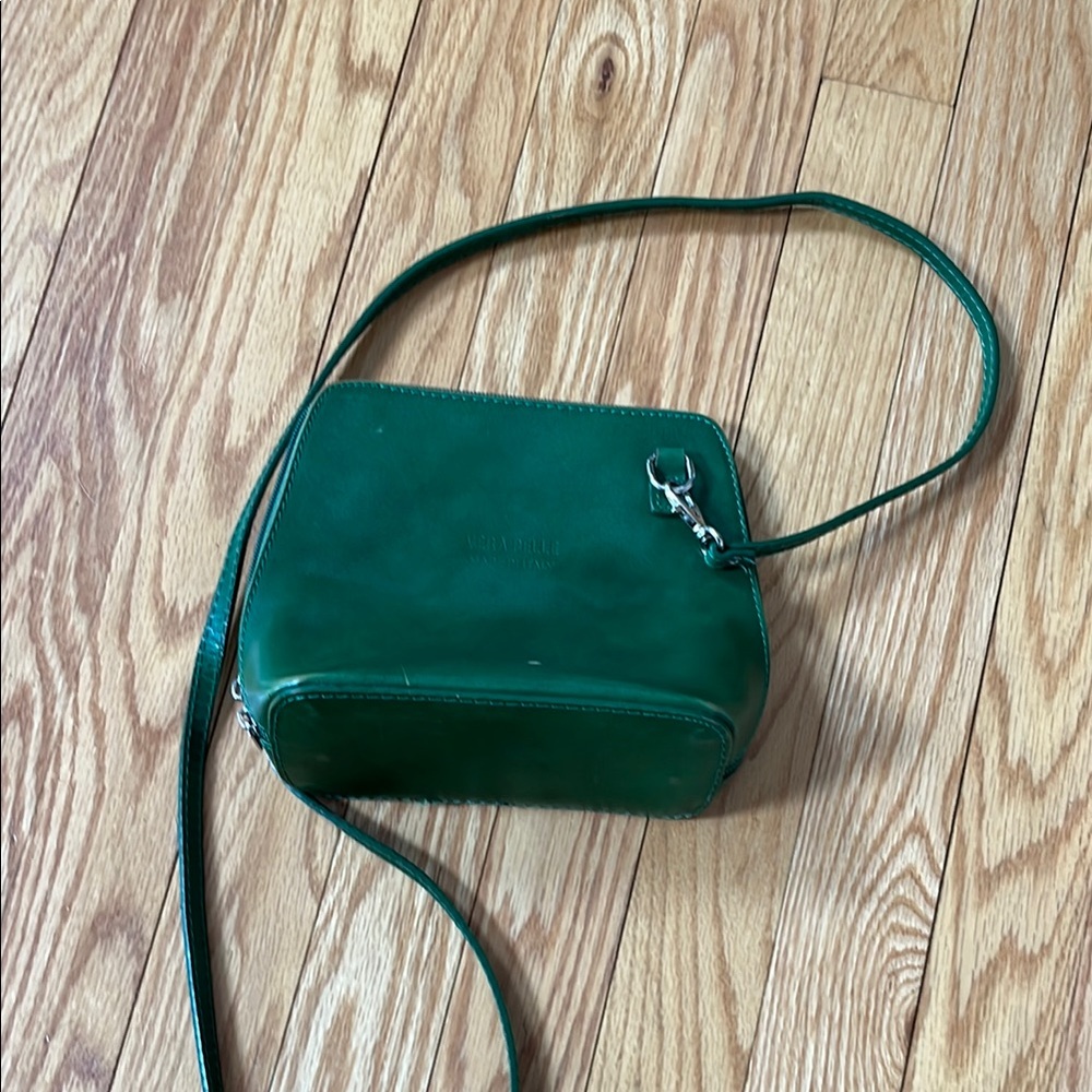 Vera Pelle Green Crossbody Bag